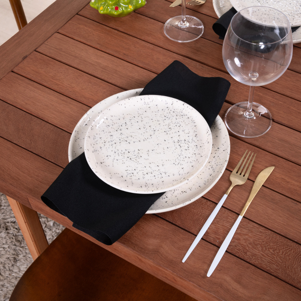 Kit Guardanapos Basic 2 Peças 35cm x 35cm 100% Poliéster Tecido Oxford Conjunto para Mesa.