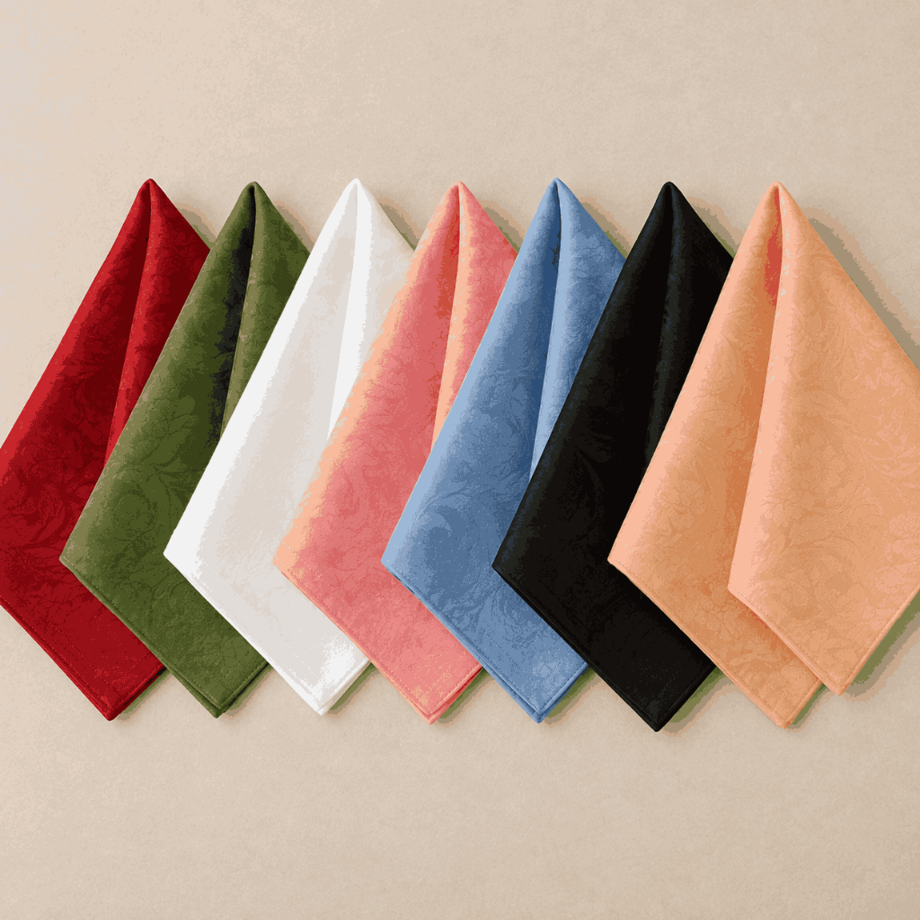 Kit Guardanapos De Tecido Jacquard 35cm x 35cm Várias Cores Envio Rápido