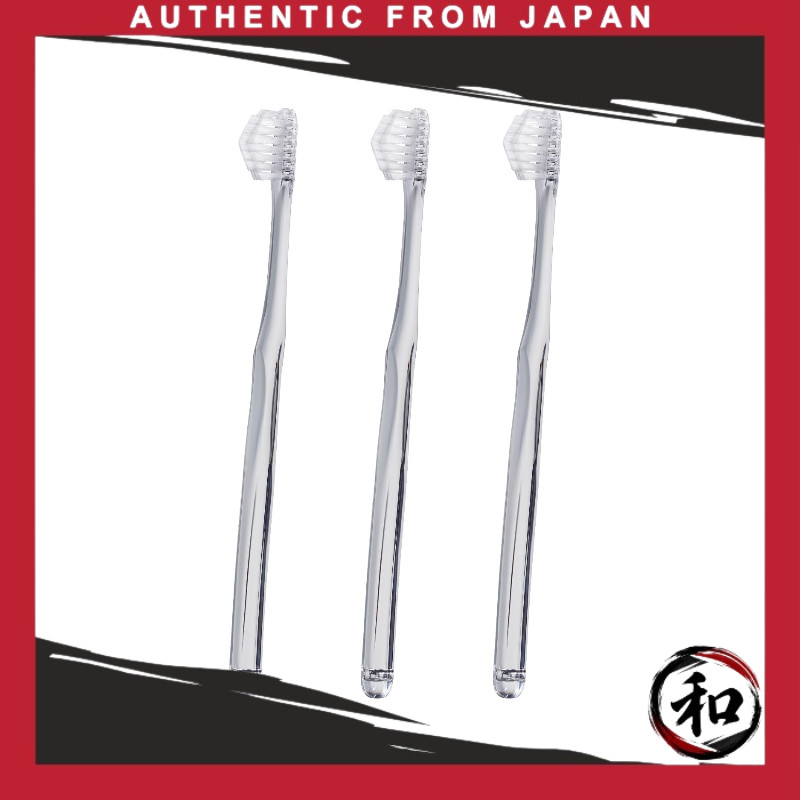 Miracle Toothbrush [Regular] Clear Black 3-Pack for Adults — Genuine, Official【Direto do Japão】