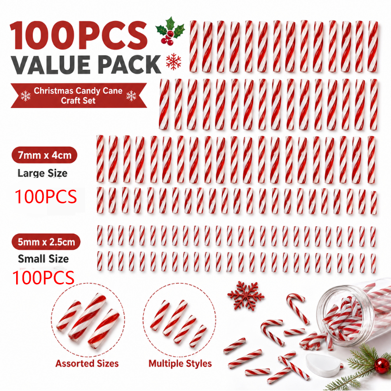 100 Pçs Mini Bastão De Doces De Natal Vermelho Branco Torcido DIY Boneco De Neve Artesanato Árvore Grinalda Caixa De Pre