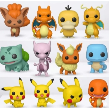 Action  Figure Bonecos Colecionáveis Pokémon - Com Caixa Personalizada Pikachu Charmander Squirtle Bulbasaur