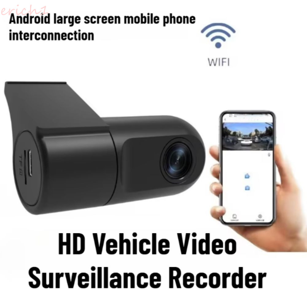 ERICH1 DVR Para Carro , UHD Night Vision WDR Dash Cam , WiFi USB Conectado G-Sensor Gravador De Vídeo Veículo
