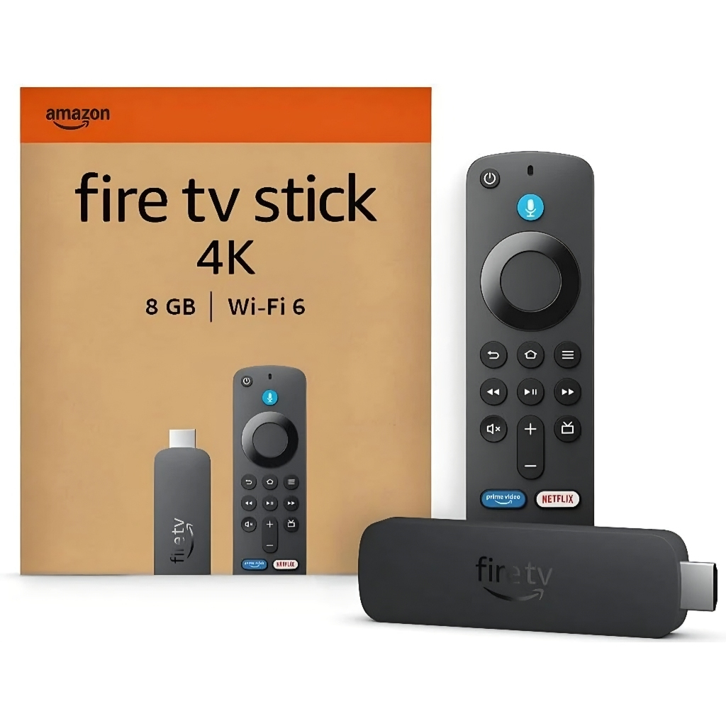 Amazon Fire TV Stick 4K UHD (2ª Geração) 8GB Quad-Core 1,7 GHz Wi-Fi 6E Alexa Dolby Vision-Atmos HDR10+ - NOVO LACRADO