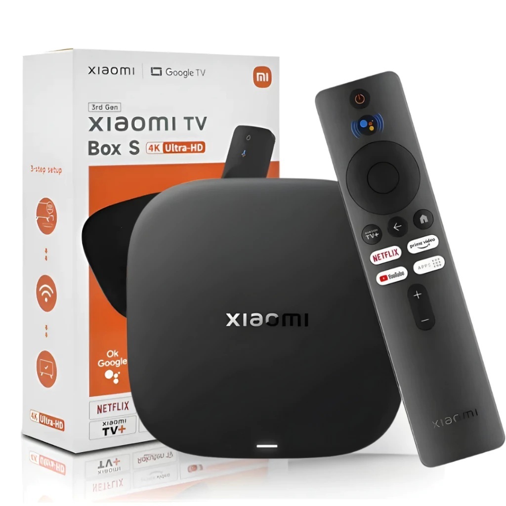 Mi Box S TV Box UHD / 4K Xiaomi 3ª Geração (Modelo MDZ-32-AA) 2GB RAM 32GB Memória Wi-Fi 6, Google TV Dolby Vision/Atmos