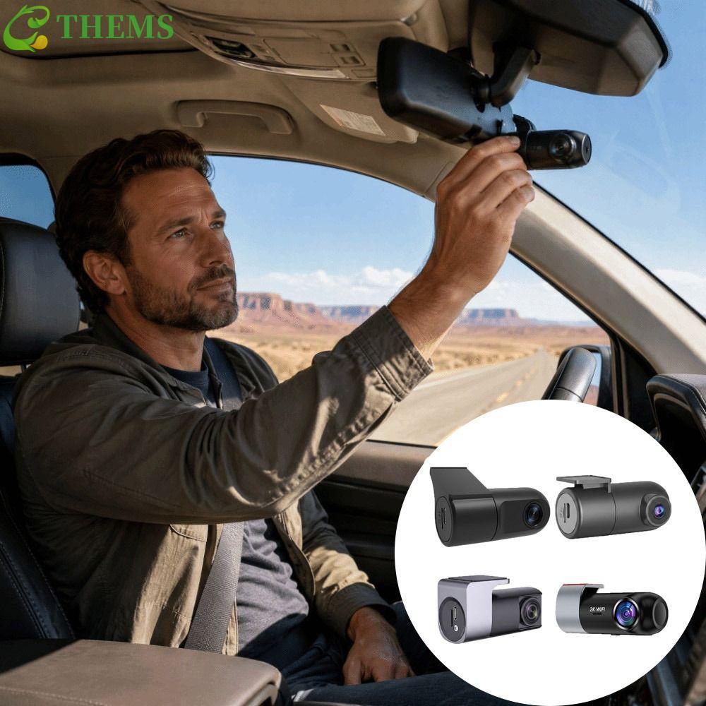 THEMS Dash Cam , G-Sensor UHD Night Vision Car DVR , WiFi USB Connected Loops Gravação WDR Front Dashcams