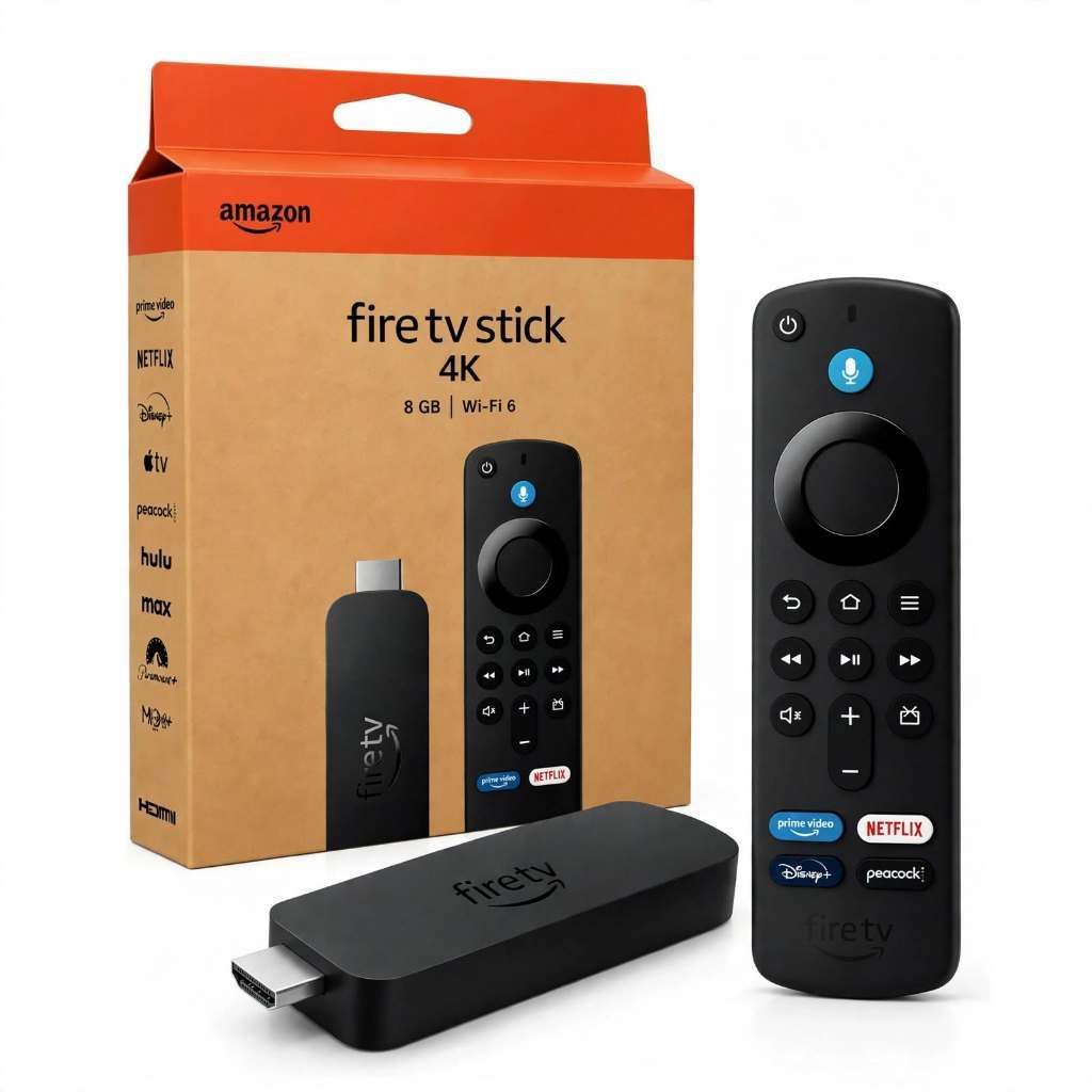 Amazon Fire TV Stick 4K UHD (2ª Geração) 8GB Fire OS 8 Wi-Fi 6 2,4 GHz e 5 GHz Alexa Dolby Vision-Atmos HDR10