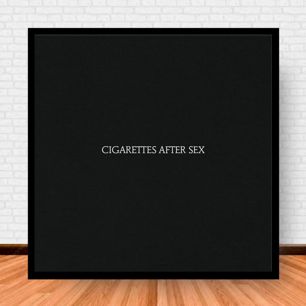 Quadro Decorativo Placa Música Álbuns Cigarettes Rock com Moldura
