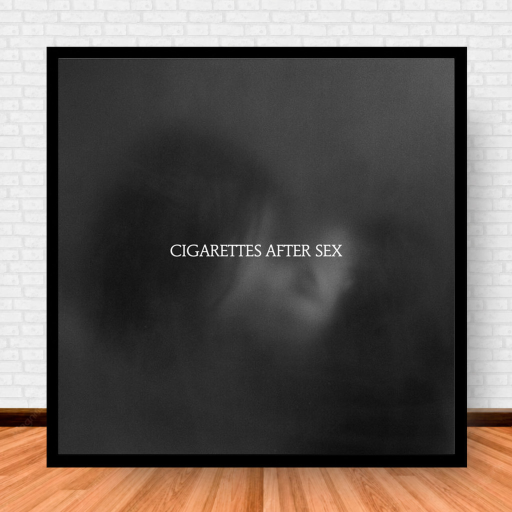 Quadro Decorativo Placa Música Álbuns Cigarettes Rock com Moldura