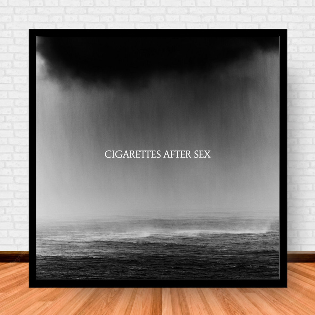 Quadro Decorativo Placa Música Álbuns Cigarettes Rock com Moldura