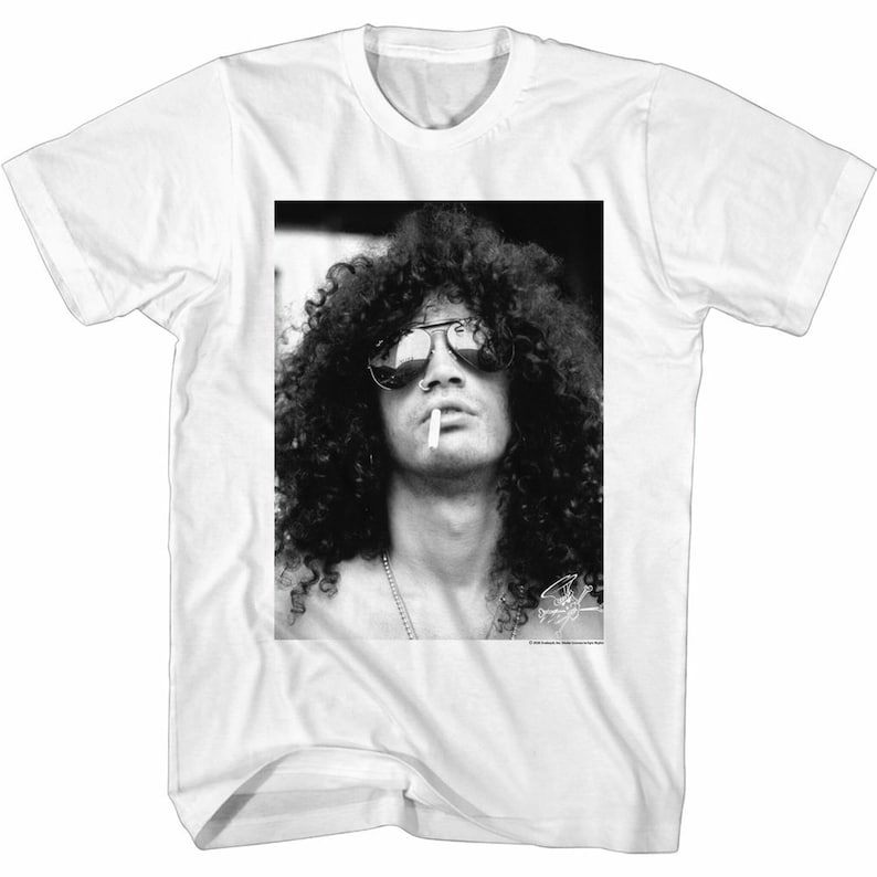 Music.Soul Camiseta Unissex Slash Estampa Big White Cigarette Moda Casual Confortável Estilosa Premium