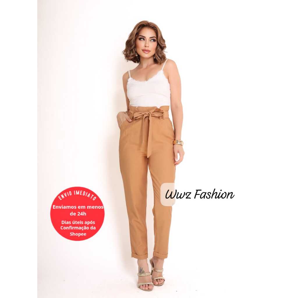 Calça Feminina Amarante Estilo Capri Cigarette com Laço 86700