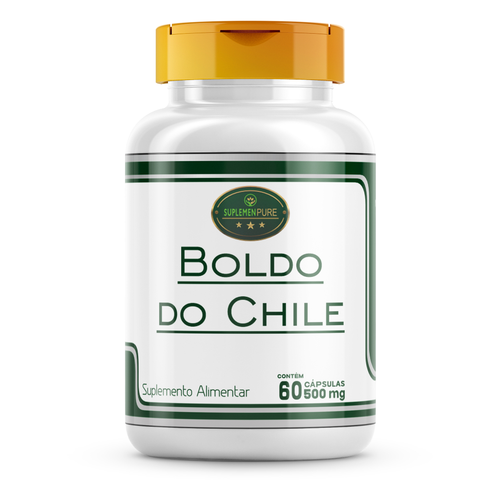 Boldo do Chile em pó (Peumus boldus) 500mg 60 caps Naturais