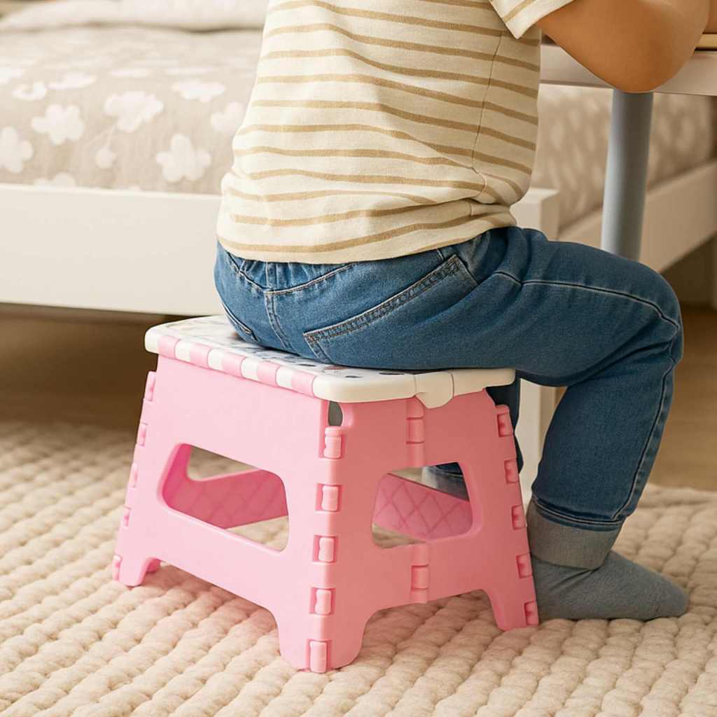 Banquinho Infantil Multiuso Dobravel Cor ROSA