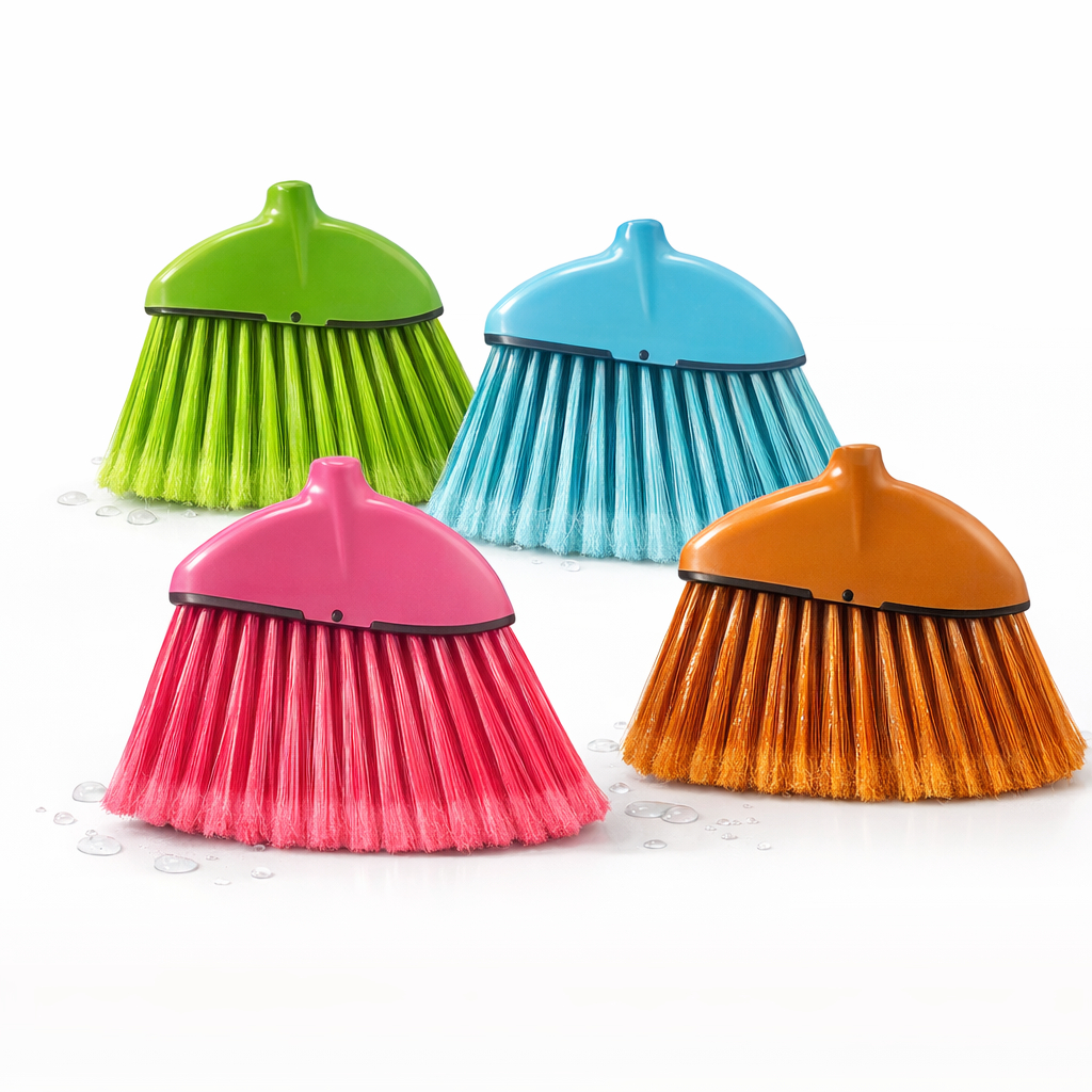 Vassouras Multiuso Cerdas Macias Limpa Casa Nylon Varre Cantinhos Baby Canto SEM CABO Kit Até 4 Uni