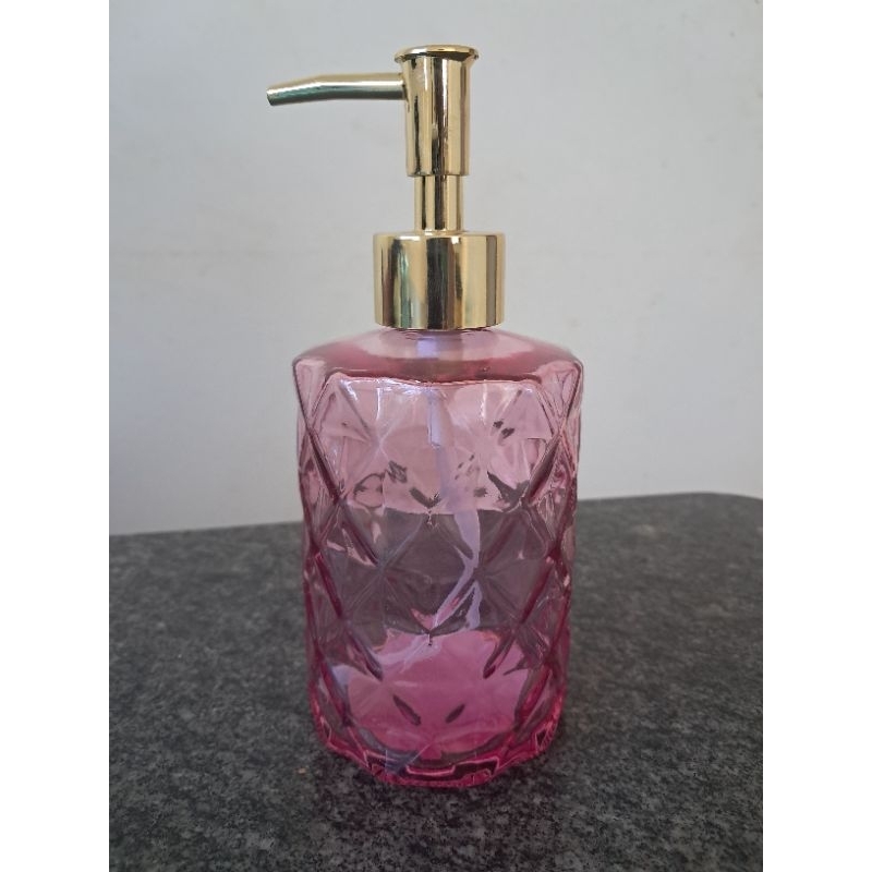 Porta Sabonete Dispenser Líquido Vidro 400ml Color Multiuso Lavabo Versátil