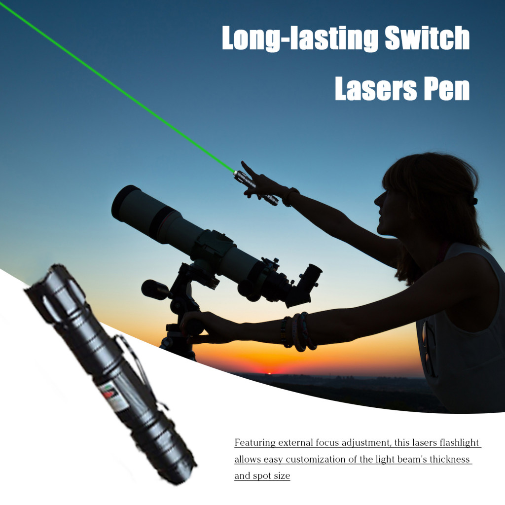 Starlight Experience External Focus Adjustment Lasers Beam High Power Green Laser Pointer Pen Rechargeable 18650 Battery