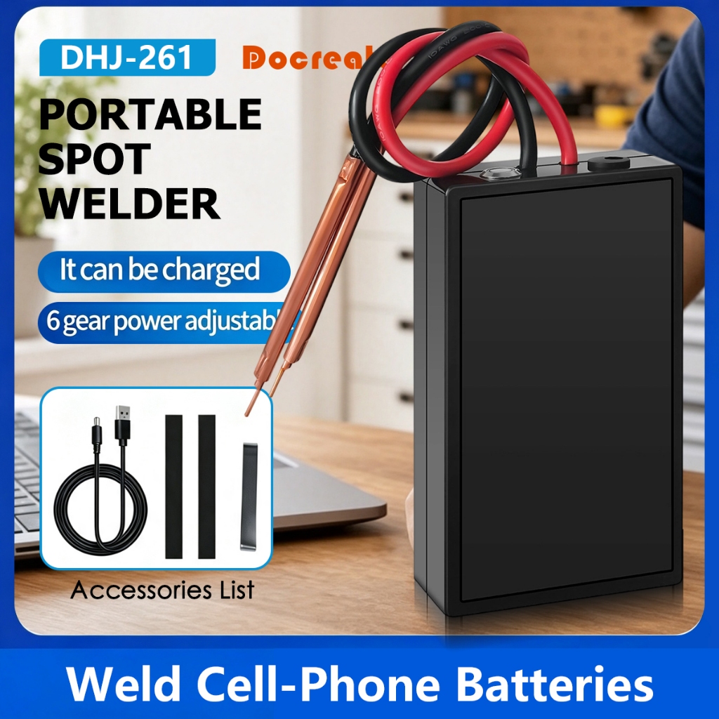 DHJ-261 Portable Spot Welder DIY for 18650 Battery Pack – Compact & Rechargeable