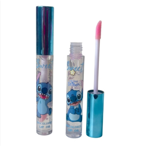 Lip Oil Mágico Rosinha Angel do Stitch, Brilho e Hidratação Personalizada