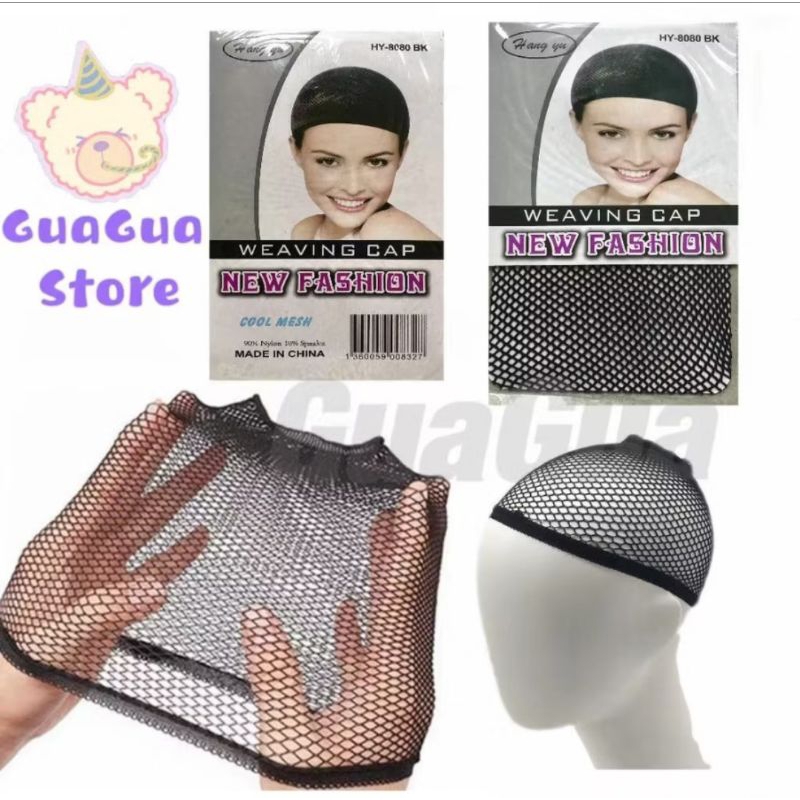 kir com 3 Touca Weaving Cap Telada – Cool Mesh | Ideal para Perucas e Tranças