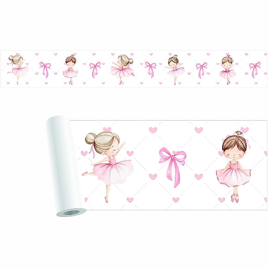 Faixa Adesiva Parede Decorativa Quarto Infantil Bailarina