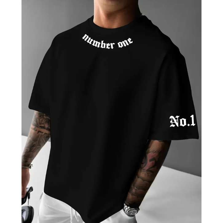 Camiseta T-Shirt Streetwear Number One 100% Algodão Fio 30.1 Estilosa P ao G3 Grande