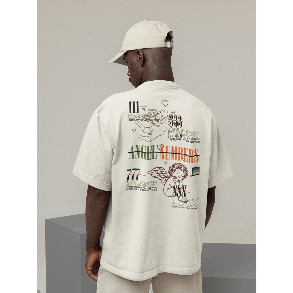 Camisa Camiseta Oversized Streetwear Masculino Urbano Treino Preto e Off Whte Estampado - Anegel Numbers