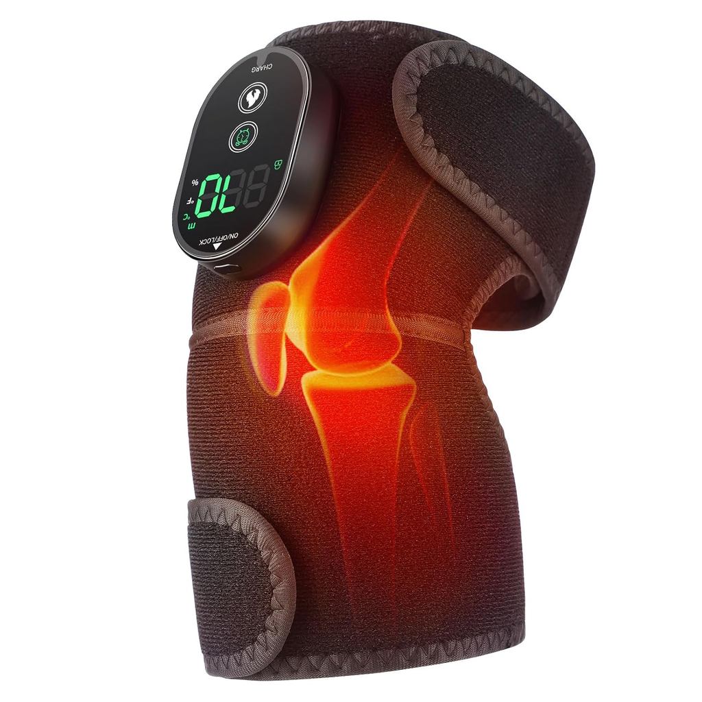 MOAJAZA Heated Knee Brace, Cordless Knee Heating Pad, Knee Warmer with Multiple Heating Modes, Brace Wrap for Men Women