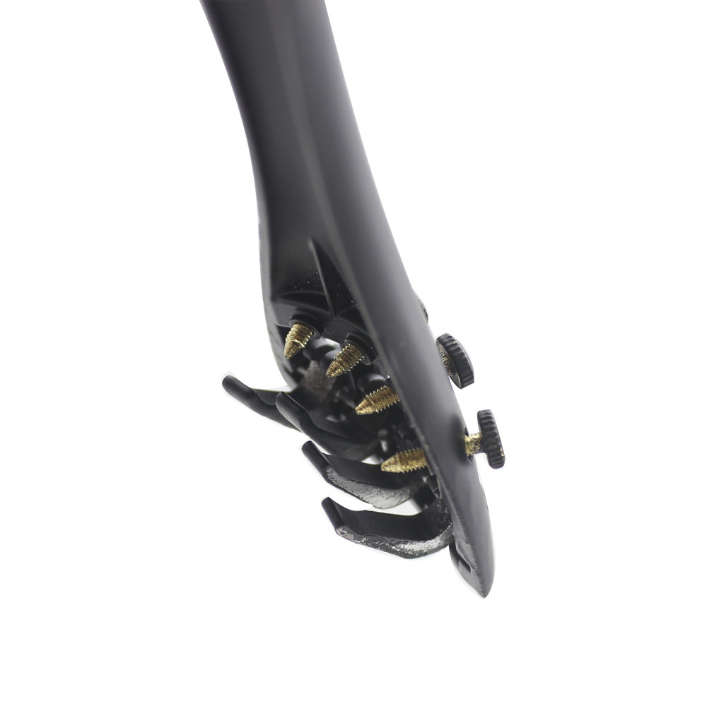lightdot.br SIUKE Violino Tailpiece 3/4 4/4 Fiddle Hill Style com 1pcs Tailgut Tailcord 4 Fine Tuners Liga de Alumínio