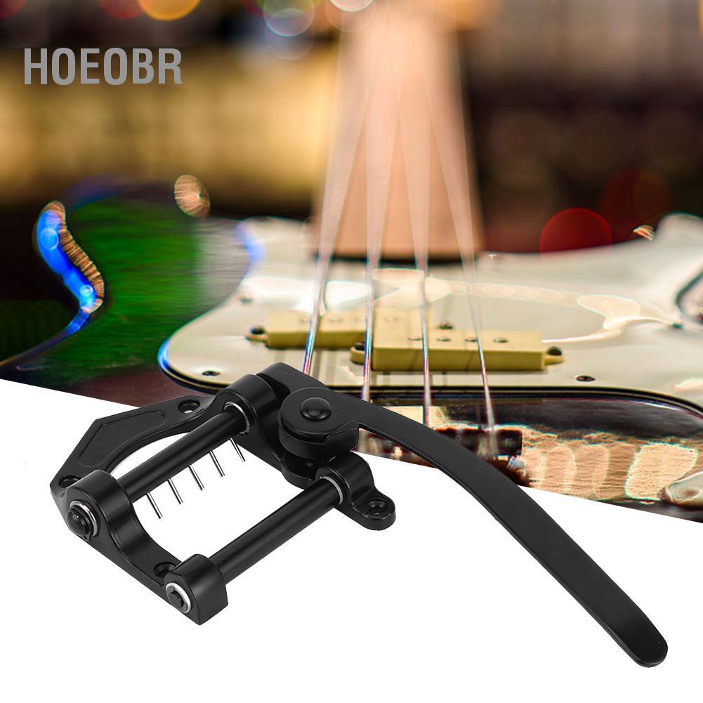 Hoeobr Tremolo Bridge Liga de Zinco Tailpiece Vibrato para SG Tele LP Guitarra Elétrica com Haste de Fixação de Rolo e