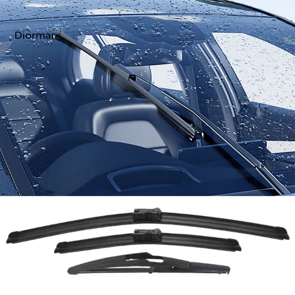 Easy Install Wiper Blades Car Windshield Wipers Front Rear Beamless Set for Haval H2 2014-2022 241610 Direct Fit Replace