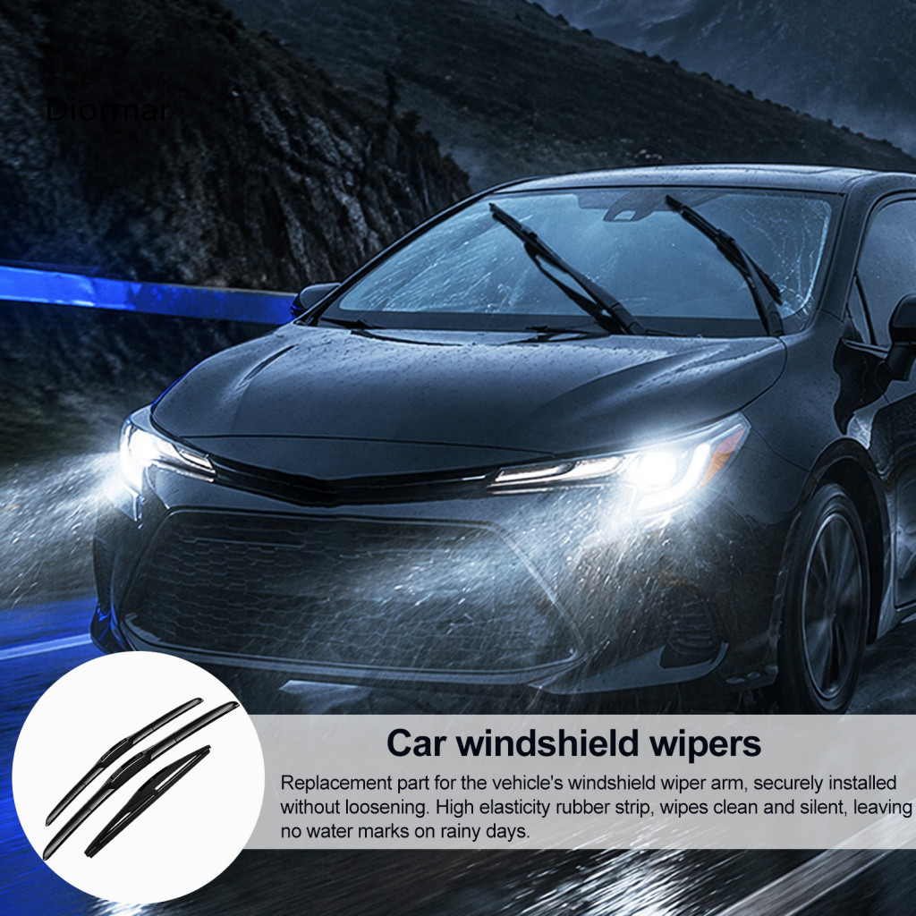 Flexible Steel Wipers Front Rear Wiper Blades 3 Pcs Windshield Set for Toyota Corolla E210 2018-2023 – 28 14 12 Season