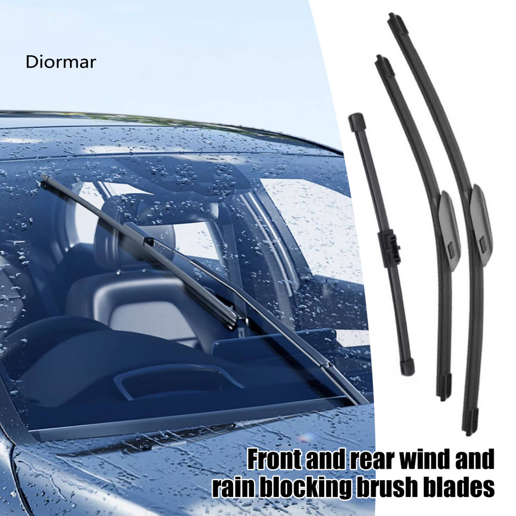Car Window Durable Windshield Wipers 10/19/24 Inch Wiper Blades Set for Haval H6 2021-2022 – 2 Front 1 Rear Beamless Q