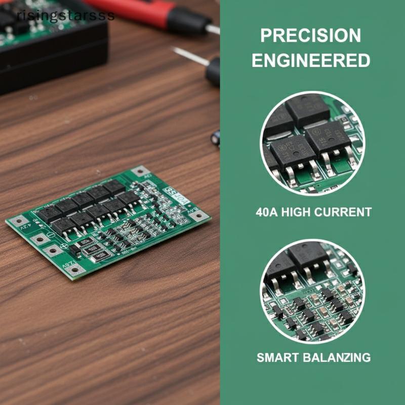 Placa De Proteção Do Carregador De Bateria De Íon-Lítio 3S/4S 40A 60A 18650 BMS Para Motor De Broca 11.1V 12.6V/14.8V 16