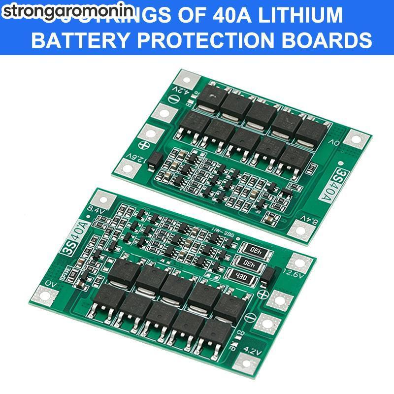 STRON 3S/4S 40A 60A Placa De Proteção Do Carregador De Bateria De Íon-Lítio 18650 BMS Para Motor De Broca 11.1V 12.6V/14