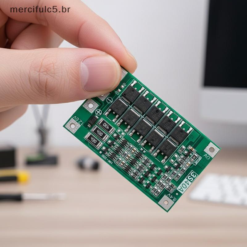 Placa De Proteção Do Carregador De Bateria De Íon-Lítio 3S/4S 40A 60A 18650 BMS Para Motor De Perfuração 11.1V 12.6V/14.