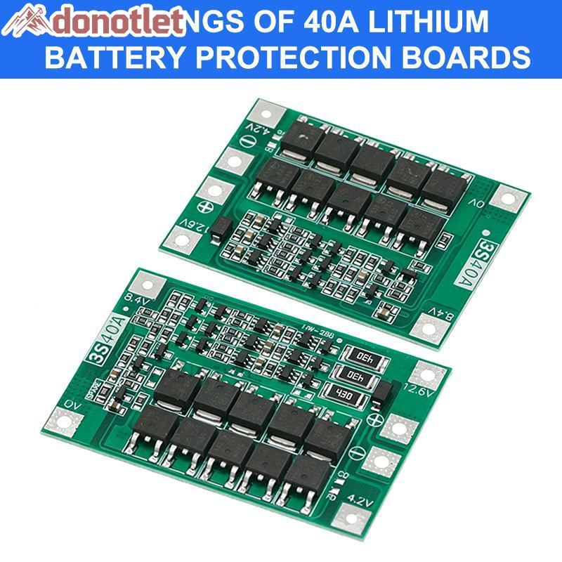 Donotlet 3S/4S 40A 60A Placa De Proteção Do Carregador De Bateria De Íon-Lítio 18650 BMS Para Motor De Broca 11.1V 12.6V