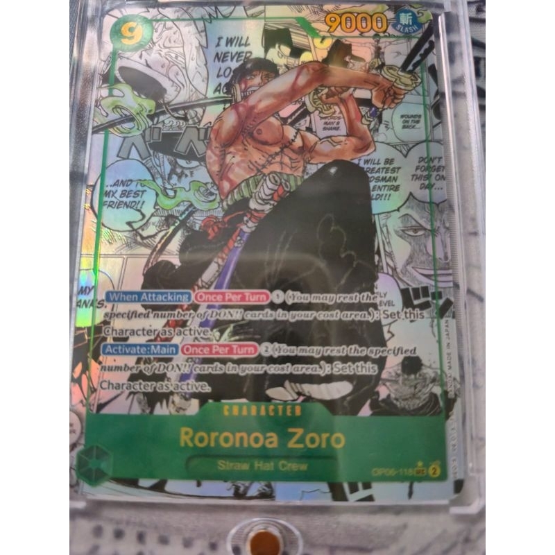 Card Roronoa Zoro (Manga Art Parallel) One Piece, Wings of the Captain (OP06-118)