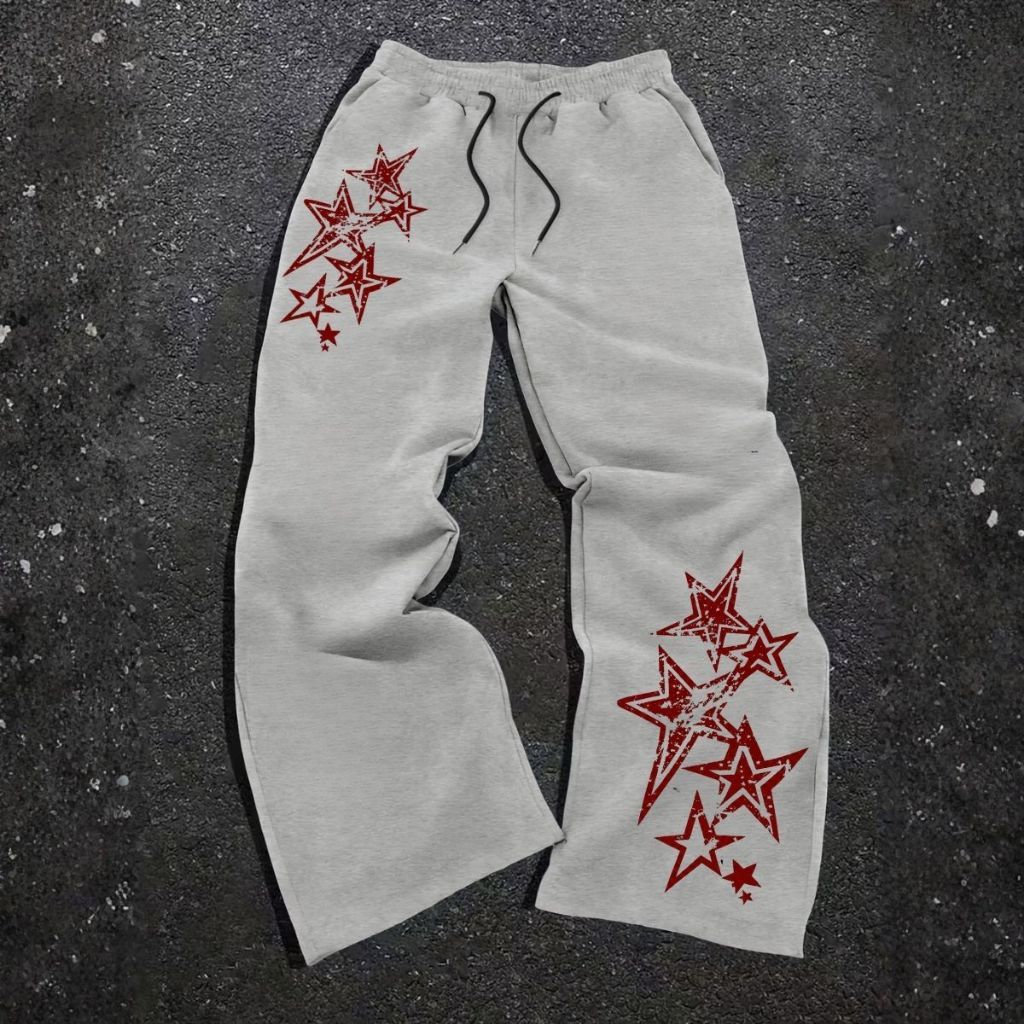 Calça Casual Streetwear Estampa Vintage Y2k Oriental Unissex