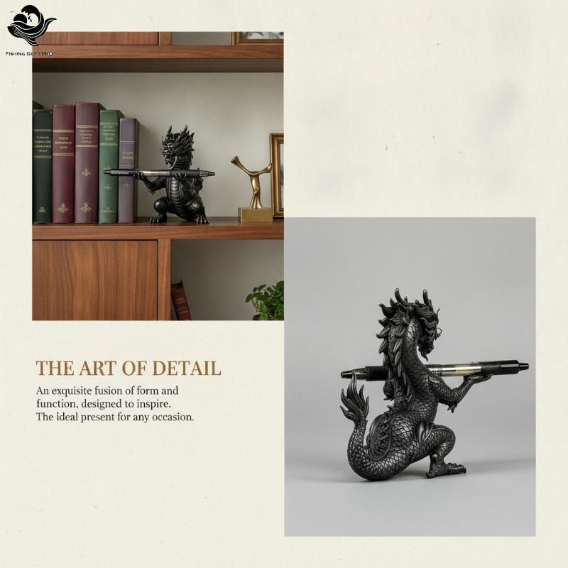 PFG Estilo Vintage Dragão Caneta Titular 3D Impresso Oriental Mito Artesanato 1Pc Desktop Papelaria Armazenamento Para C