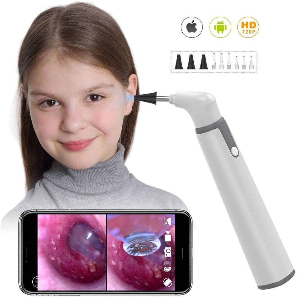 Câmera De Limpeza De Ouvido HD De 3.9 Mm 720P , Ferramenta Visual De Remoção De Cera Com 6 Luzes LED , Compatível Androi