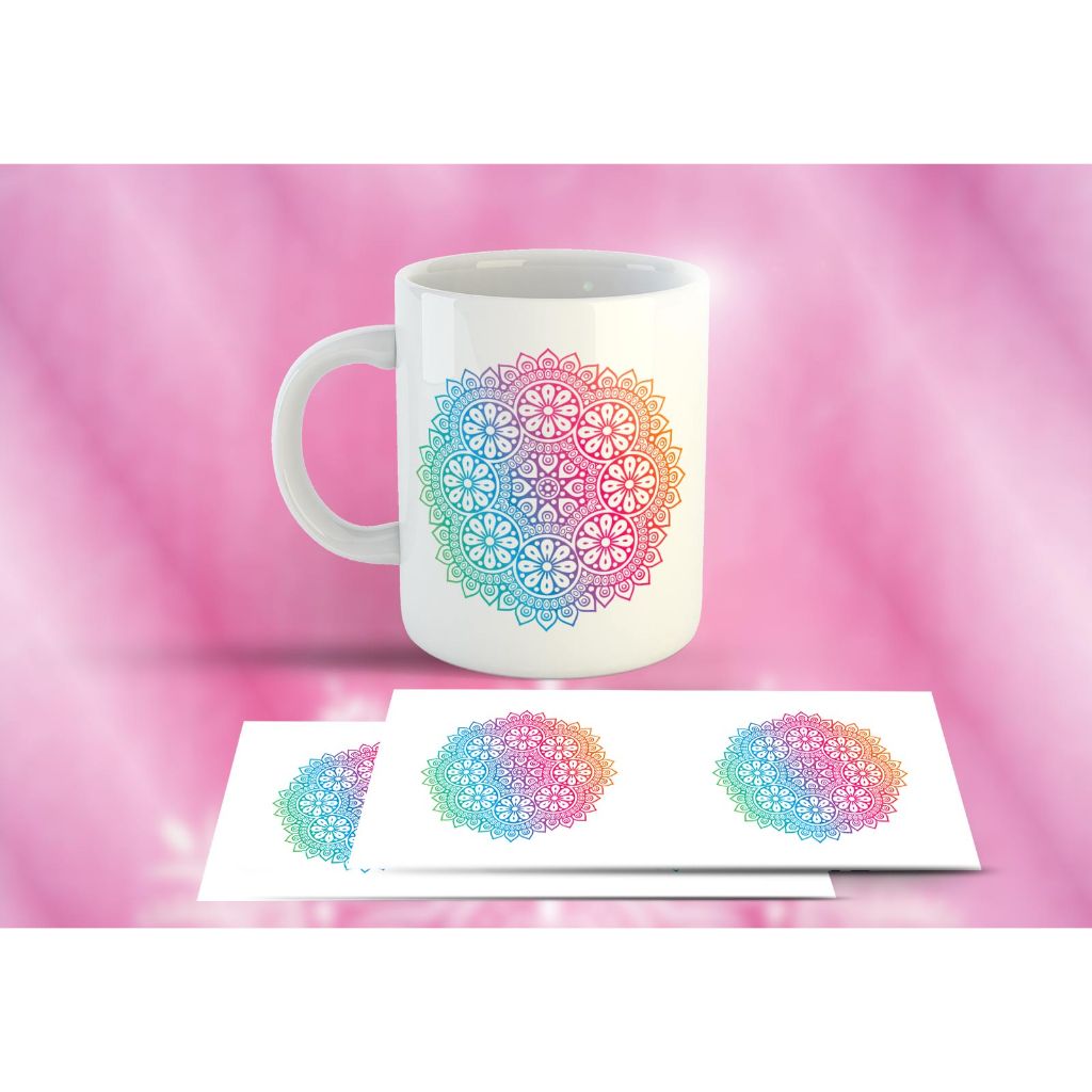 Caneca Mandala | Caneca Estampada Colorida | Presente Criativo | Arte Zen