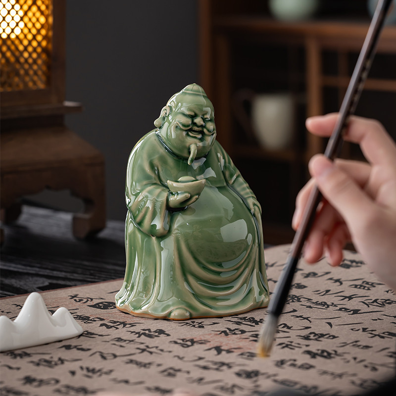 Yuxuan chinês Zen velho senhorio cerâmica chá Pet ornamentos criativo mesa de chá ornamentos conjunto chá acessórios orn