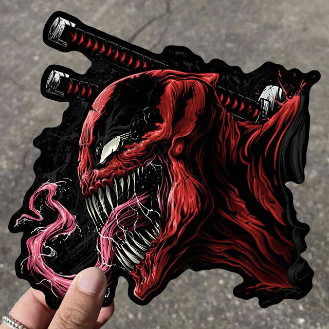 Marvel Venom Automobile Sticker Cartoon Anime Deadpool Handsome Cool Car Body Door Waterproof Decals S8YG