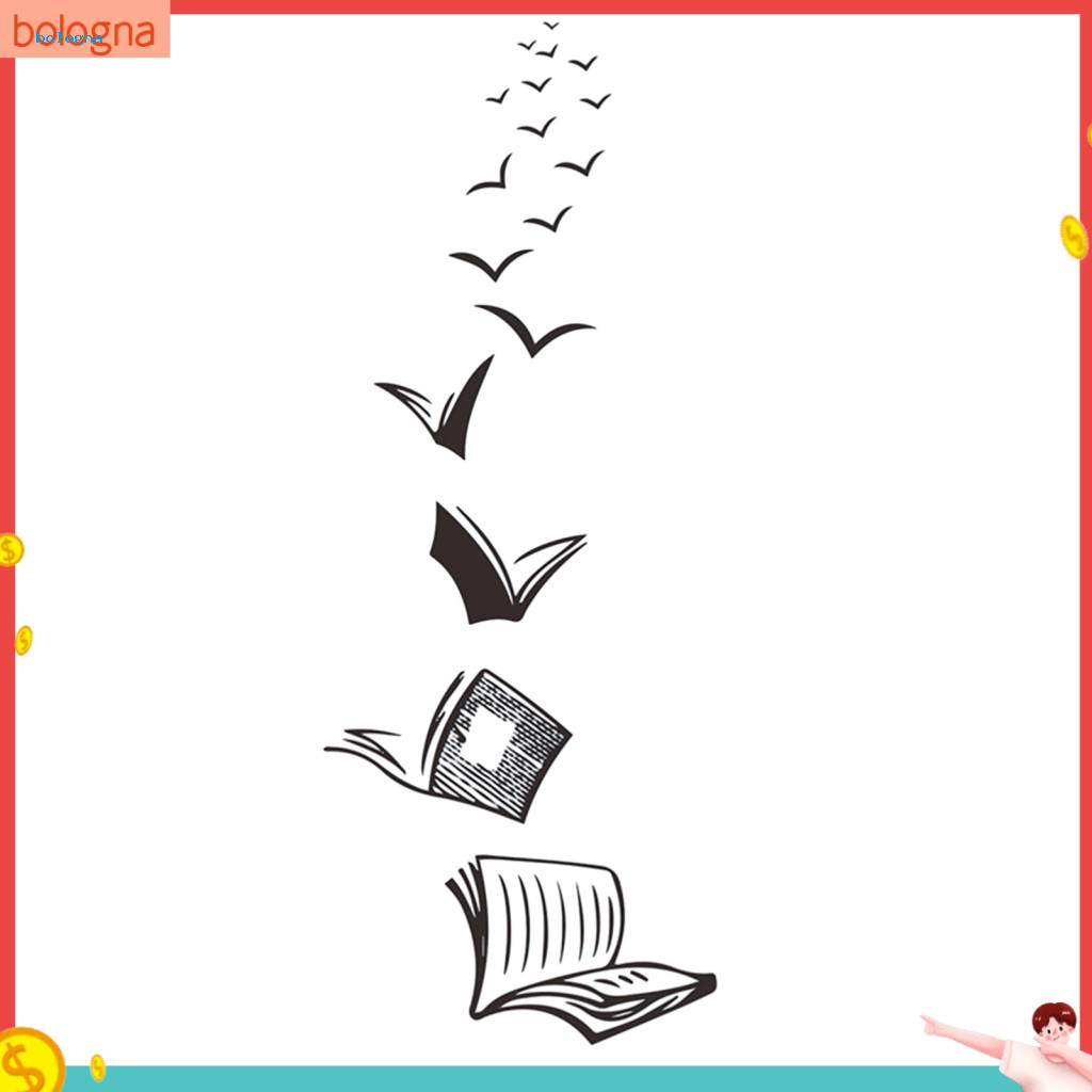 Waterproof Window Sticker Pvc Wall Decal Strong Adhesive Removable for Door Book Decoration – Durable Self-stick Home
