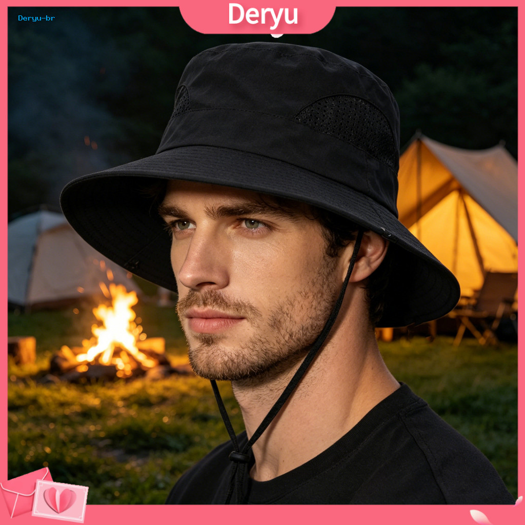 Quick-drying Hat Lightweight Sun Foldable Quick-dry Sunshade Bucket – Breathable Western Style for Hiking Fishing Camp