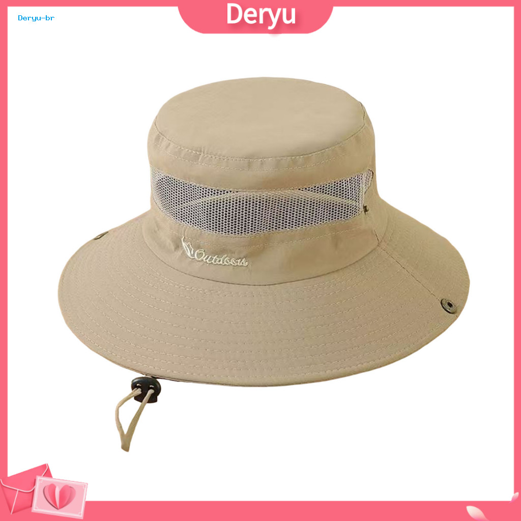 Foldable Outdoor Hiking Hat Breathable Sun for Men Women Summer Mesh Spliced Bucket for Extra Wide Brim Protection Adjus