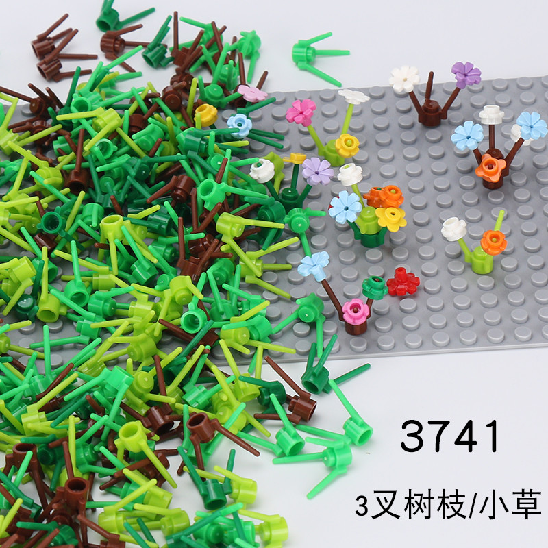 Acessórios de bloco de construção MOC compatíveis com 3741 peças DIY Cherry Blossom Tree House Peças modificadas Pequena
