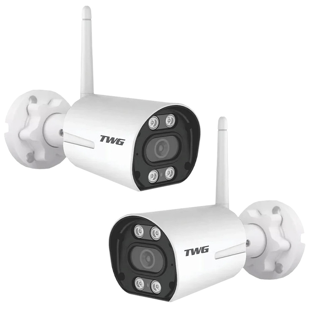 KIT 2 CAMERA BULLET IP WI FI 1080P DUAL LED 9520 CARTAO TWG