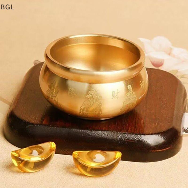 [brightlight.br] Cornucópia Latão Afortunado Atrair Riqueza Boa Lu Magical Power Treasure Bowls Desktop Pequeno Ornament