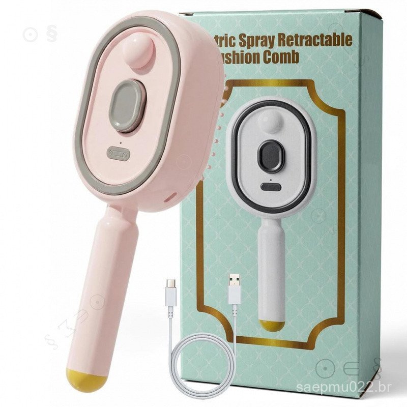 Electric steam hair brush, electric cushion air brush for women, rechargeable hair brush co